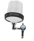 Heavy Duty Air Spray Gun With Slick Quick Connect Wash Free Tanks 600CC Mixing Reservoir And 400CC Paint Cup featuring clear tank.