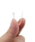 Close-up of 100 Pcs Self Locking Nylon Cable Ties 60mm Long, 2.5mm Wide, 18 Lbs Tensile Strength, Ultra Thin Mini Zip Tie
