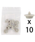 Gray Silicone Oil Seal Plug Set For 2.5-Inch Glycerin-Filled Pressure Gauges, 10 Pack Rubber Oil Caps, 8mm Diameter, Leakproof Seal