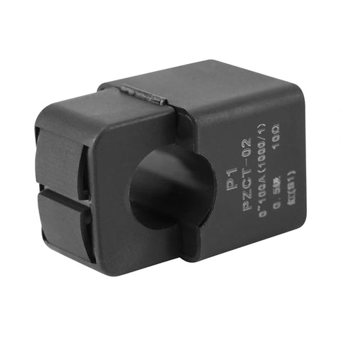 Zero Drama Mini Split Core Current Transformer Sensor For 100A Energy Meters with black plastic housing and 16mm inner opening.