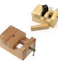 Claky Wood Working Flat Pliers And Vise Clamp For Table Bench Seal Hands Tools fit woodworking with wooden grip and square design.