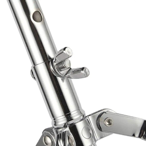 Universal Drum Throne With Hella Comfortable Rounded Seat And Double Braced Build height adjustment mechanism close-up.