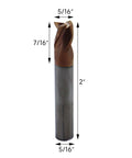 5/16in solid carbide end mill for aluminum, 3-flute, 37-degree helix, ZRN-coated, Amazon BISS