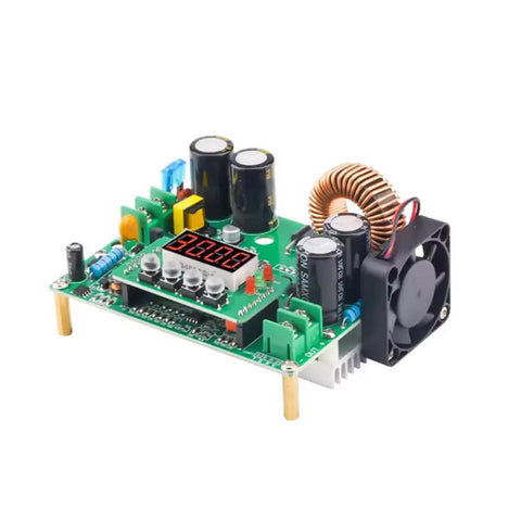 CNC DC Voltage And Current Regulator Power Supply Board Module DKP6012 with components and fan for constant current control