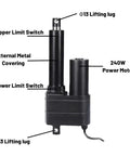 Heavy Duty 5000N Linear Actuator Electric Motor features external metal covering and limit switches for reliable operation.