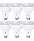 Six Pack High Power Outdoor PAR38 Super Bright LED Flood Light Bulbs 17W 170W Equivalent 1700 Lumens Waterproof Dimmable E26