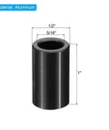 Five Pack M8 Aluminum Spacers Round Screw Standoff One Inch Long One Half Inch Outer Diameter Fits Five Sixteenth Inch Or M8 Bolts