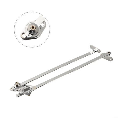 Sturdy Door Flap Stay Hinge With Drop Lid Support And Sliding Rail For Cabinets And Cupboards No Fuss Install Iron And Zinc Alloy Nickel Plated 12 Inch Replacement Kitchen Cabinet Hardware close up view