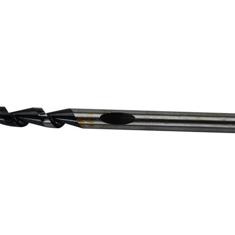 Top Shelf 3/8 Inch Square Hole Drill Bits And Mortising Chisel Set Crafted From Beefy Hardened Steel To Nail Clean Cuts On Any Mortising Attachment Or Workshop Machine Setup For Serious Woodworkers And Pro Carpenters Alike, showing a spiral drill bit.