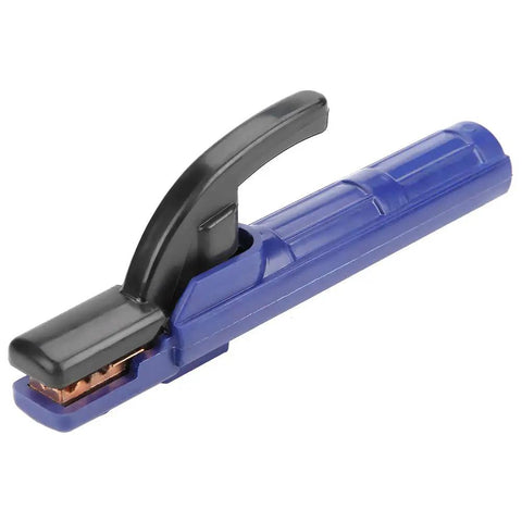 Heavy Duty 300A Copper Electrode Clamp For Welding Offers Superior Conductivity And Ergonomic Grip, showing a blue and black design.