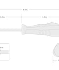 1.5 mm Hex High-Torque Black Oxide Blade Screwdriver With Beefy Torque And Deep Hex Engagement, Three-Sided Handle diagram