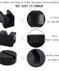 3 Ton Universal Rubber Jack Pad Adapters Set For Jack Stands, Round Type And V Type Slotted Frame Rail Protectors display