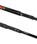 Two-Piece Quiet Drawer Slides for 12 to 20 Inch Cabinets, 45mm Track Width, Green Bronze Three-Section Rail System