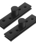 Beefy Heavy Duty Stainless Steel Concealed Pivot Door Hinges, 360 Degree Rotation, Hidden Cabinet Hardware With Black Center Shaft, Pair