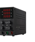 Adjustable Lab DC Power Supply 0 To 30V 0 To 10A Bench Regulated Switching PSU front view on white background.