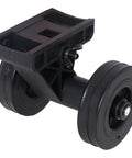 14 Inch Electric Concrete Saw Heavy Duty Beast Powers Through Wet Cut Work wheel assembly with dual rubber wheels and mounting plate.