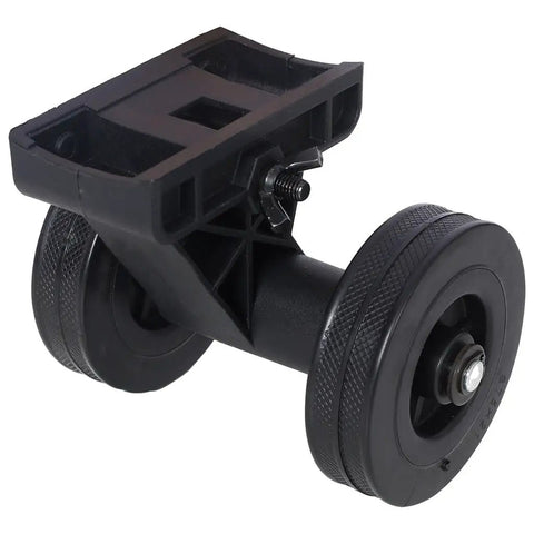 14 Inch Electric Concrete Saw Heavy Duty Beast Powers Through Wet Cut Work wheel assembly with dual rubber wheels and mounting plate.