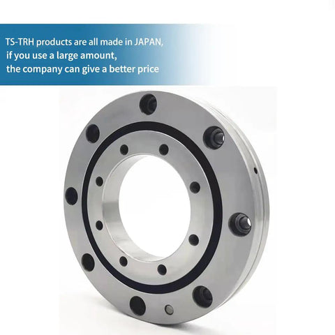 Pro Machine Shop Grade Robotic Arm Cross Roller Bearing Slewing Ring Assembly close-up view showing outer ring and bolt holes.