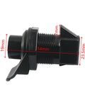 Rugged Nylon Push Button Latches For Truck Storage And Electrical Enclosures With Low Profile Locking Mechanism side view dimensions