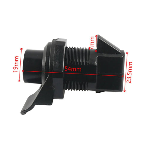 Rugged Nylon Push Button Latches For Truck Storage And Electrical Enclosures With Low Profile Locking Mechanism side view dimensions