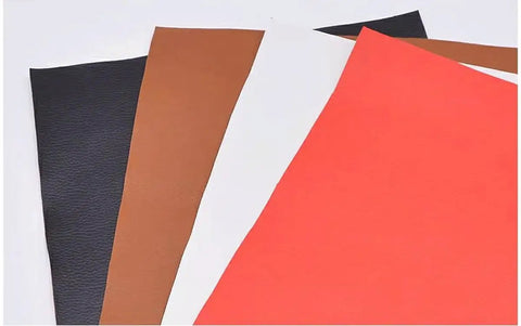Self Adhesive Leather Repair Tape 54 By 20 Inch for Couches Sofas Chairs Car Seats Furniture and Handbags, orange color sheets