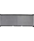 Direct OEM Replacement Base Plastic Tank Radiator Cooling Assembly For 2017 To 2021 Tesla Model 3 front view with aluminum fins.