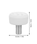 2 Pack Braking Block Roller Skate Toe Stops For Quad And Inline Skates, Grippy Wear-Resistant White Rubber Replacement Plugs