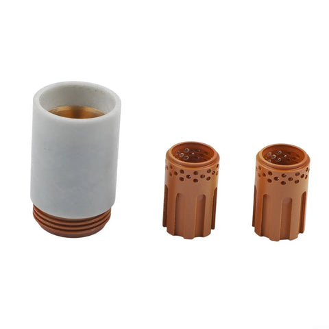 Pro Grade Swirl Ring And Retaining Cap Plasma Cutting Consumables Kit For PMX 1000 1250 1650 RT60 RT80 80A, polymer and copper parts.