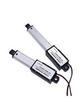 Heavy Duty 12V Electric Linear Actuator With 30N 60N Or 100N Thrust, 30mm Or 50mm Stroke, Quiet Geared DC Motor, Short Circuit Protected, Built To Last, Compact Durable Unit For Home Automation, Furniture Lifts And Medical Equipment, shown with wiring and mounting tabs