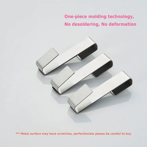 Three Over Glass Door Towel Hooks For Bathroom Frameless Shower Door Fits 3/8 Inch Glass 10 mm Stainless Steel Brushed Finish