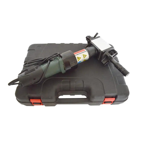 Hella Rugged 220V Electric Pipe Beveling Machine Auto Alignment Professional Grade Heavy Duty Chamfering Tool on storage case.