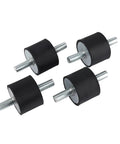 Anti Vibration Rubber Mount M10 40x30 Shock Damper For Air Compressor, Pump, Motor, And Generator, Industrial Grade Vibe Dampener, Heavy Duty Threaded Rubber Mount, set of 4