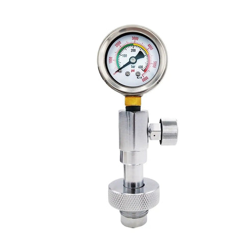 High Pressure Scuba Tank Air Pressure Checker With 400Bar Gauge For DIN Valve Bottles Dive Gear Safety Tool SCBA Tank Tester