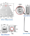 Kickass 2020 Series Aluminum Corner Brackets And Five Hole T Shape Joint Plates for CNC with hex screws and wrench.