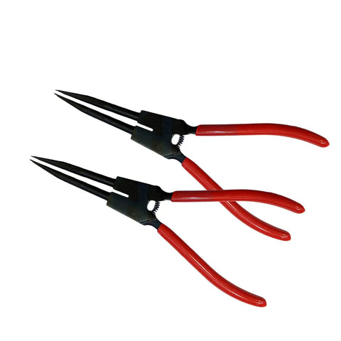 Heavy Duty Snap Ring Pliers 7 Inch Extra Long Reach With Internal Straight Jaw for Retaining Ring Clip and Circlip Removal