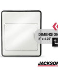 Welding External Safety Lens Replacement Pack Of 10 For TrueSight II Digital ADF Helmet Clear Tint Keeps Your Auto Darkening Filter Protected And Ready On The Job Site, 2x4.25-inch lens with dimensions shown.