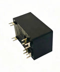 Set Of Two 30 Amp 12 Volt Dc Pc Board Power Relays Dpst No General Purpose Drop In Swaps solid black relay with pins for circuit upgrades.