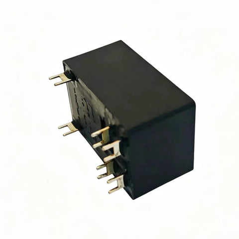 Set Of Two 30 Amp 12 Volt Dc Pc Board Power Relays Dpst No General Purpose Drop In Swaps solid black relay with pins for circuit upgrades.