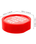 Red Emergency Key Box With Break Glass For Grab And Go Quick Entry, round with dimensions shown, labeled 'Break Glass For Key'