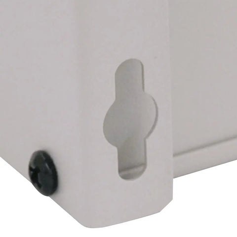 Mounting bracket of Isobar 6 Ultra Three Stage Surge Protector With Six Outlets And Isolated Filter Banks, corner detail view.