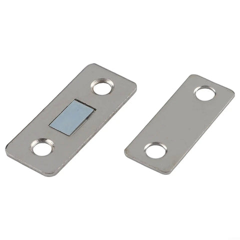 Ultra Thin Magnetic Cabinet Door Catch Set With Screws Heavy Duty Metal Build for Wardrobe Doors, Dressers, and Cupboards
