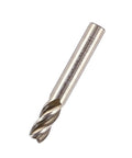 End mill cutter, 10 mm diameter, 4-flute HSS with straight shank, metal close-up