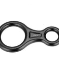 Figure 8 Descender for Climbing Beefy Aluminum Rigging Plate 35 kN Capacity Outdoor Rappel Gear Belay Device and Downhill Ring for Rock Climbing Black