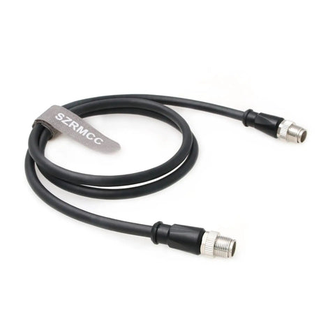 M12 X Code 8-Pin Male To Male Ethernet Cable Cat7e Gigabit Shielded IP67 Waterproof for Industrial Cameras, 2m length