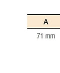 Diagram showing dimensions of Arborist Rope Brake And Fall Arrestor With Rubberized Cover And Removable Cam Lock.