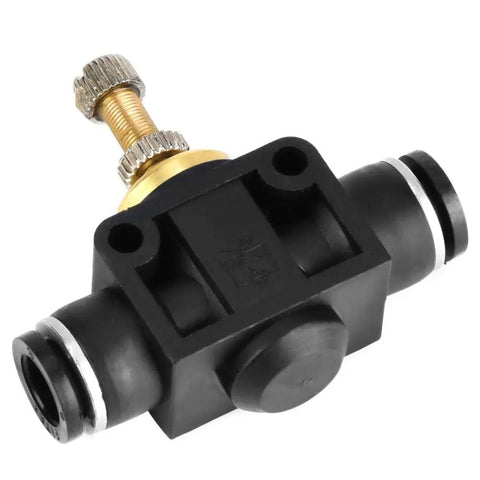 Tough T Shape Pneumatic Fitting With Adjustable Pressure Regulator Valve Quick Connect Tube Adapter For 4mm Air Hose No Sweat Tool Free Snap Fit Hookup Heavy Duty Copper And Plastic Build