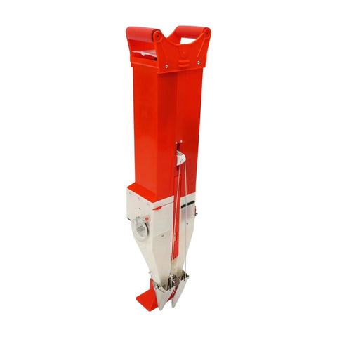 Easy To Use Manual Vegetable Seeder And Fertilizer Tool, red handheld garden planter, for sowing corn and peanut seeds in home gardens
