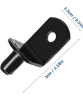 Heavy Duty L Shape Shelf Pegs For Cabinets And Wood Shelves, Nickel Plated Iron Supports, dimensions shown