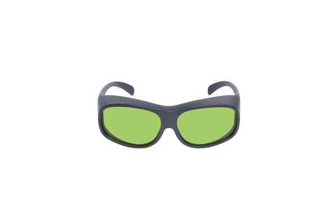 Heavy Duty Laser Engraver Safety Glasses Built Different To Deliver Killer Eye Protection Against 450 Nm Blue Light And 1064 Nm Nd Yag Beams While Meeting Ce En207 Rules, green lenses with dark frame.