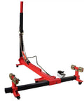 Red and black Beefy Car Frame Repair Tool with Ten Ton Hydraulic Frame Straightener and Auto Body Puller on wheels